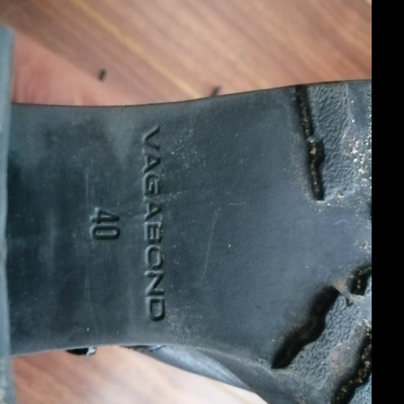 Black Vagabond Heeled Combat Boots - Picture 3 of 3